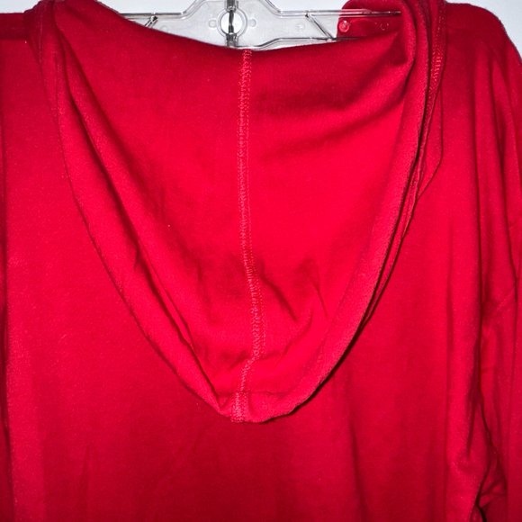X-Small - Red Victoria Secret Light Zipper Hoodie with Pink Heart - Picture 5 of 6